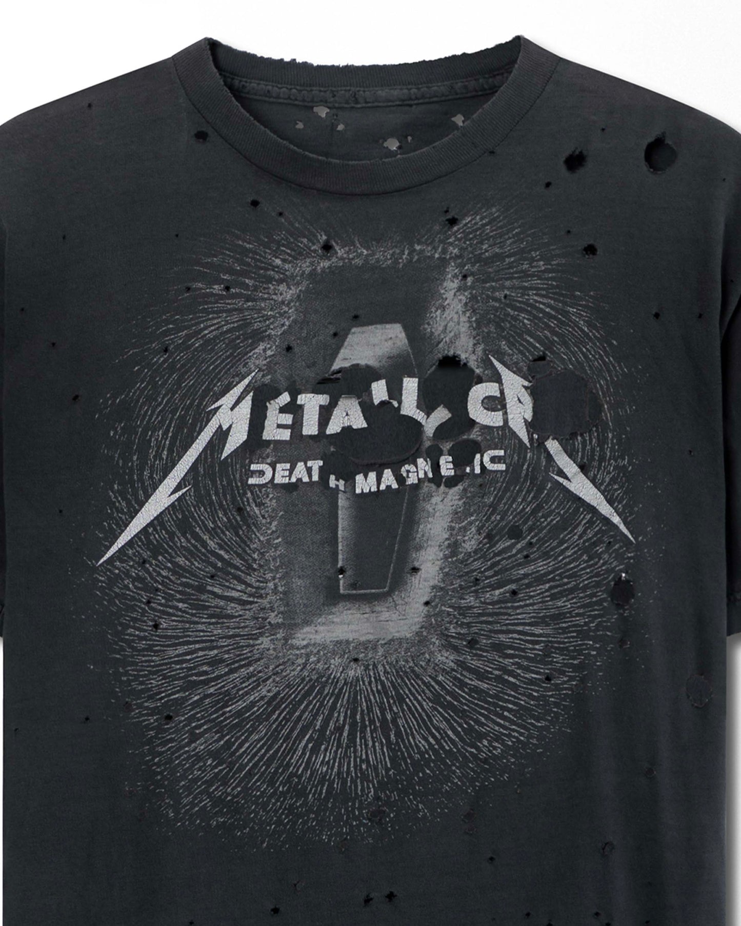 METALLICA "DEATH MAGNETIC" BLACK THRASHED T-SHIRT