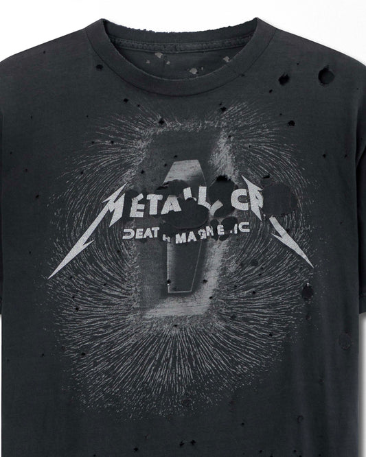 METALLICA "DEATH MAGNETIC" BLACK THRASHED T-SHIRT