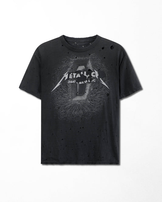 METALLICA "DEATH MAGNETIC" BLACK THRASHED T-SHIRT