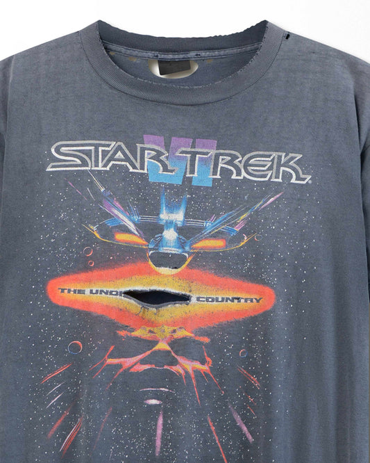 "STAR TREK THE UNDISCOVERED COUNTRY" GREY THRASHED T-SHIRT