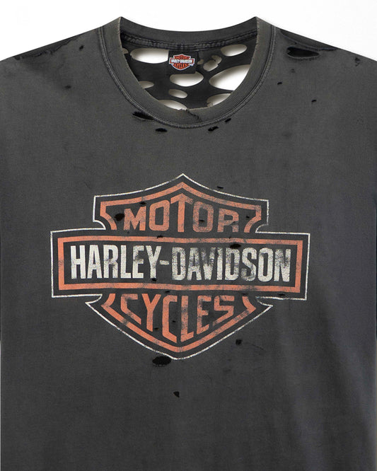 HARLEY-DAVIDSON "J&L" BLACK THRASHED T-SHIRT