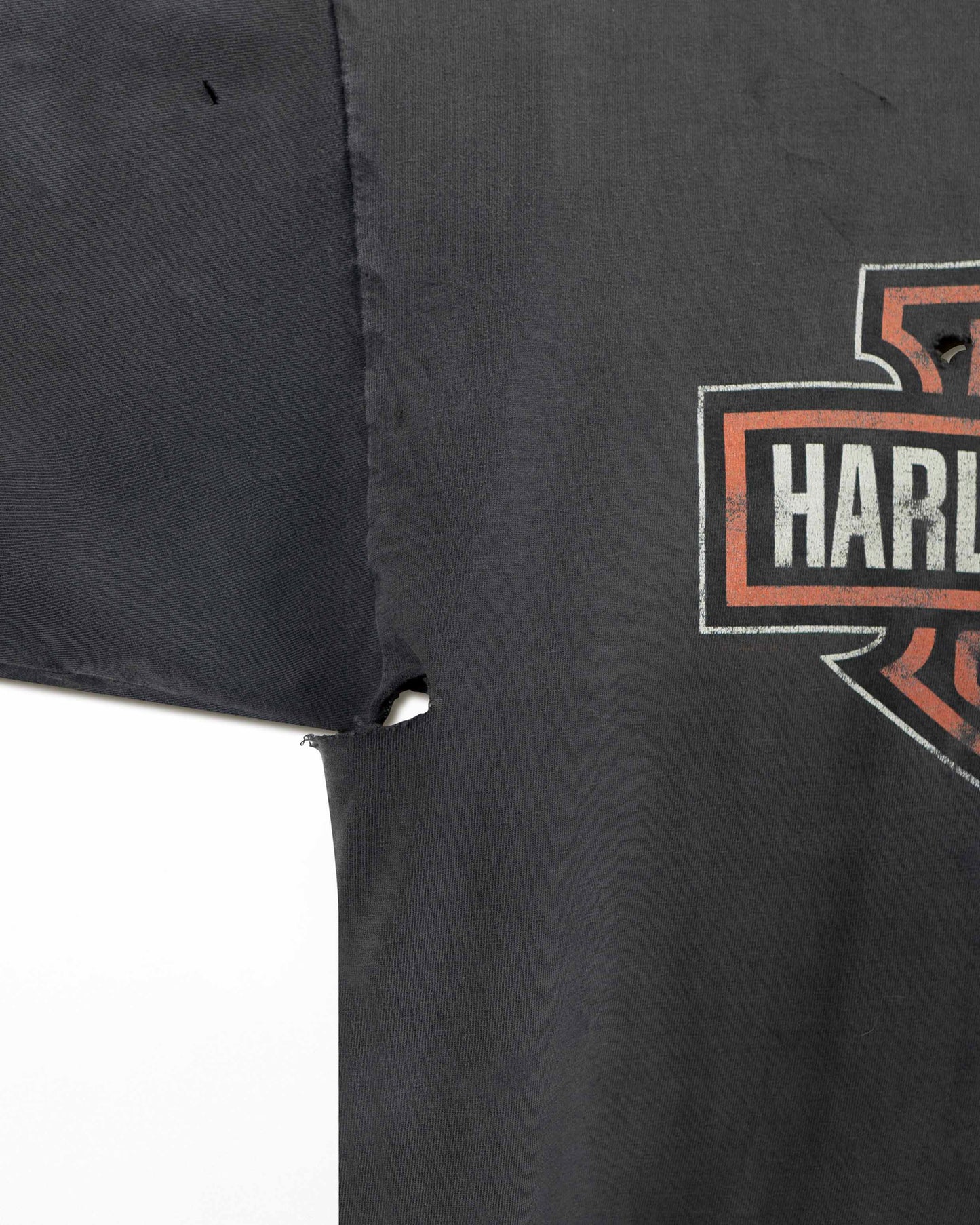 HARLEY-DAVIDSON "J&L" BLACK THRASHED T-SHIRT