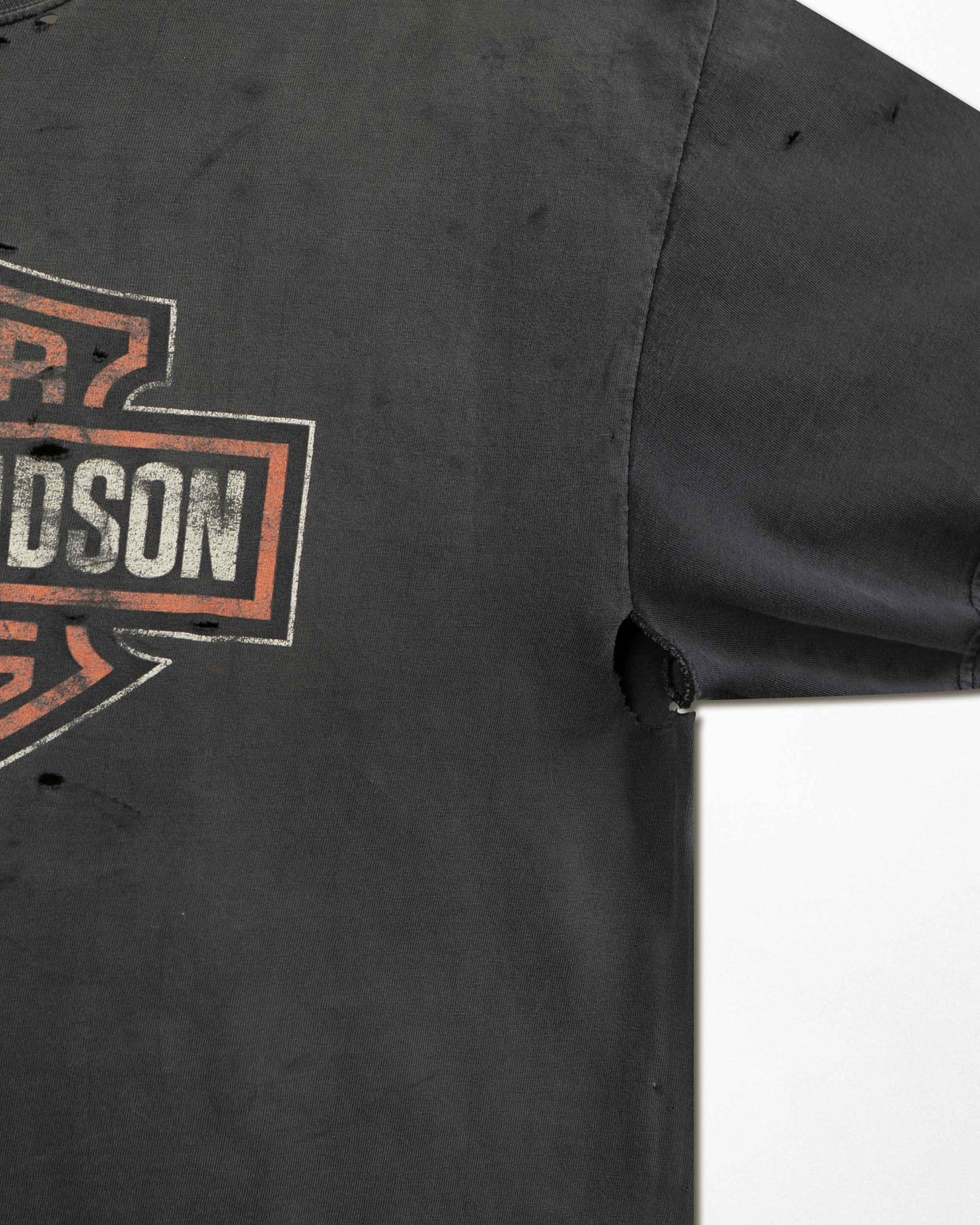 HARLEY-DAVIDSON "J&L" BLACK THRASHED T-SHIRT