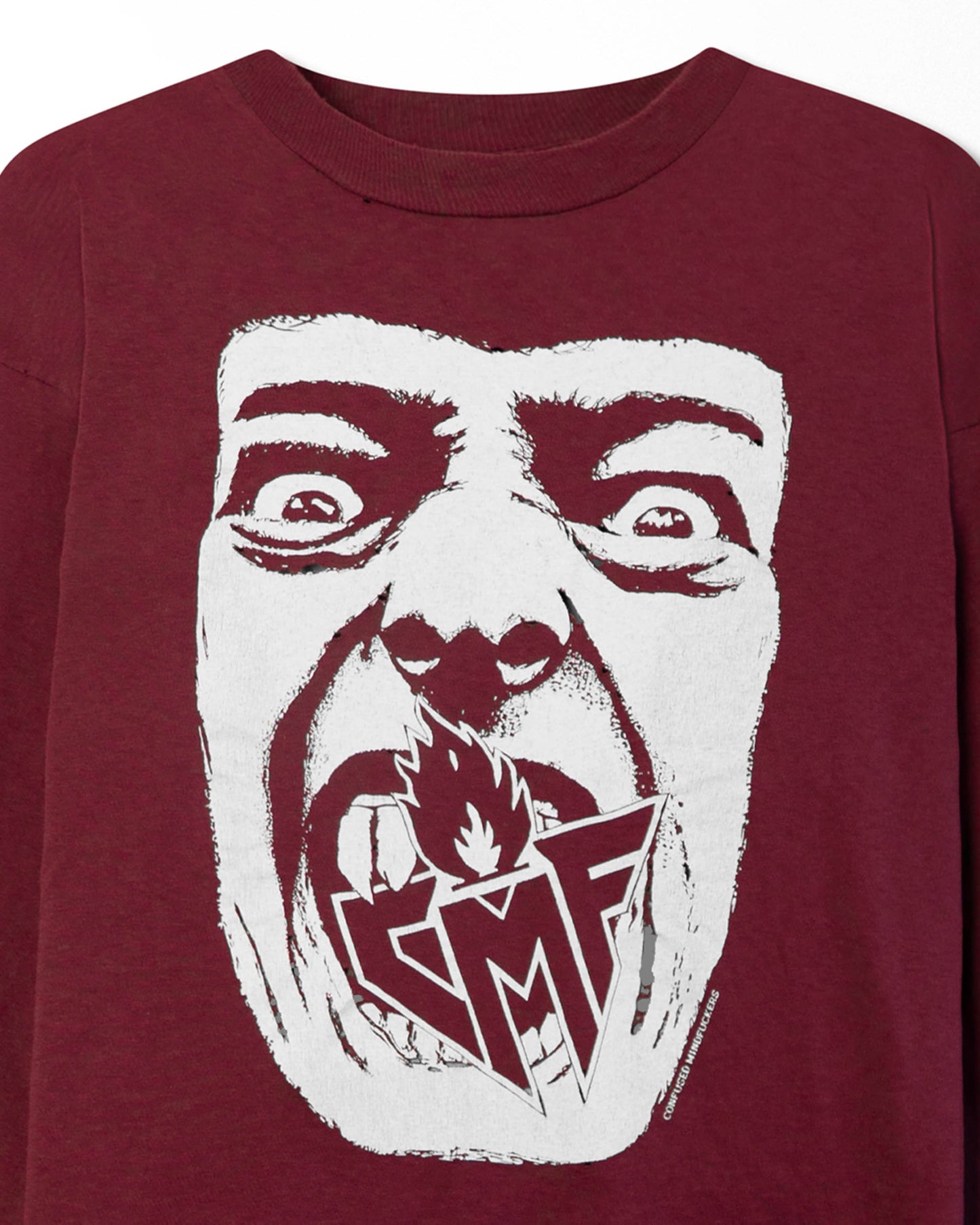 SCREEN STARS "CONFUSED MINDFUCKERS" RED LONG SLEEVE T-SHIRT