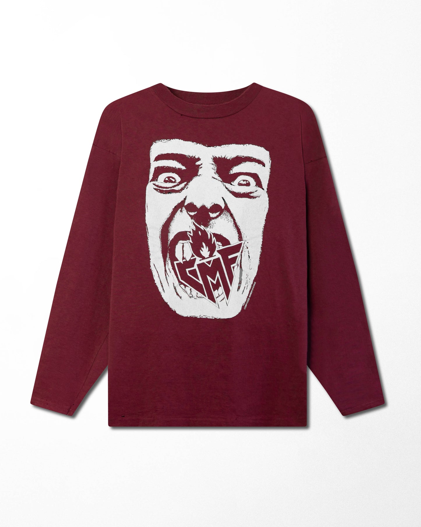SCREEN STARS "CONFUSED MINDFUCKERS" RED LONG SLEEVE T-SHIRT