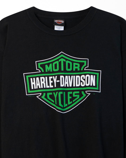 HARLEY-DAVIDSON "SAVANNAH ST PATRICK'S DAY" BLACK LONG SLEEVE T-SHIRT