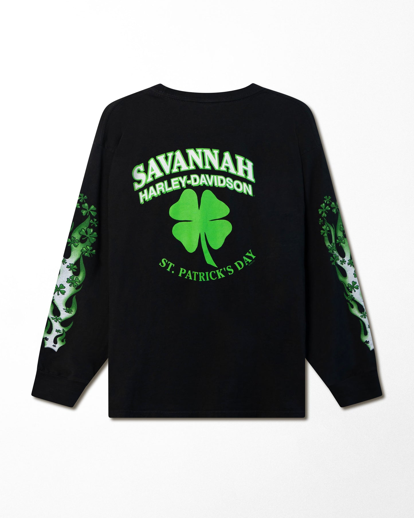 HARLEY-DAVIDSON "SAVANNAH ST PATRICK'S DAY" BLACK LONG SLEEVE T-SHIRT