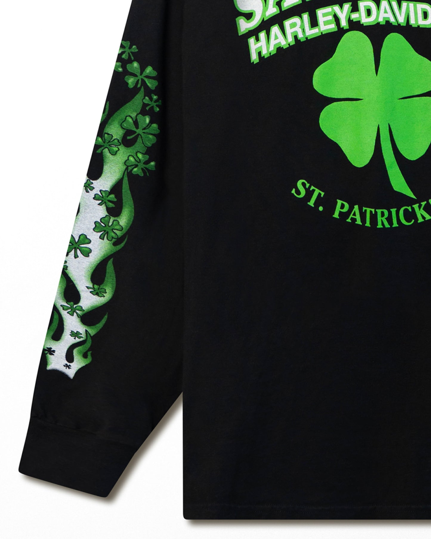HARLEY-DAVIDSON "SAVANNAH ST PATRICK'S DAY" BLACK LONG SLEEVE T-SHIRT
