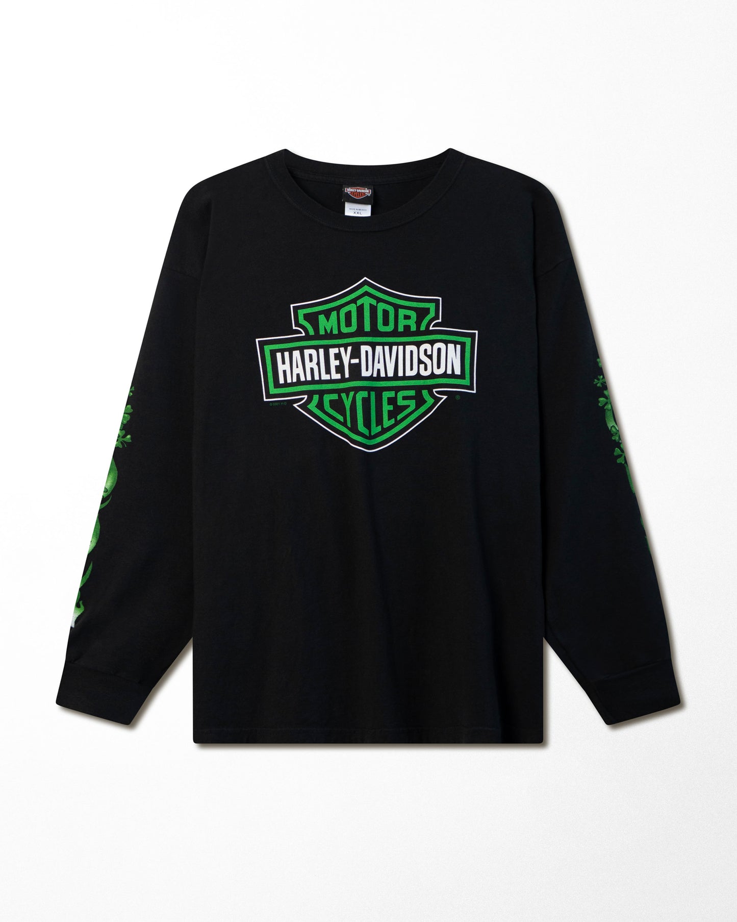 HARLEY-DAVIDSON "SAVANNAH ST PATRICK'S DAY" BLACK LONG SLEEVE T-SHIRT