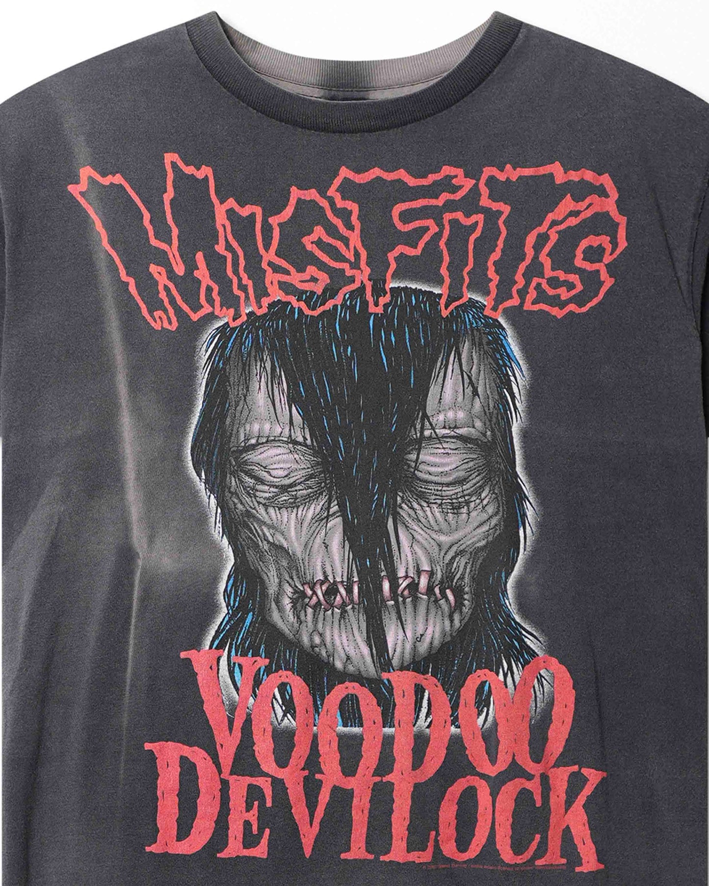 MISFITS "VOODOO DEVILOCK" BLACK FADED T-SHIRT
