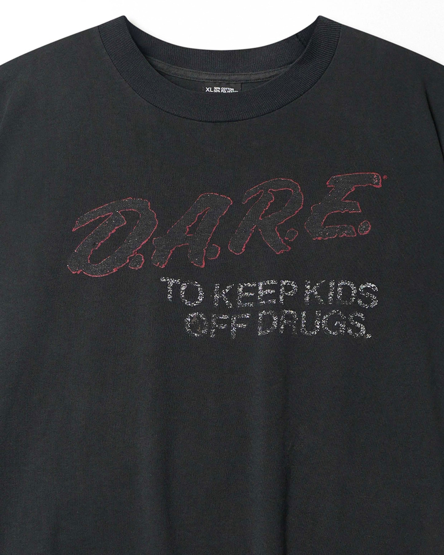 SCREEN STARS "D.A.R.E." BLACK T-SHIRT