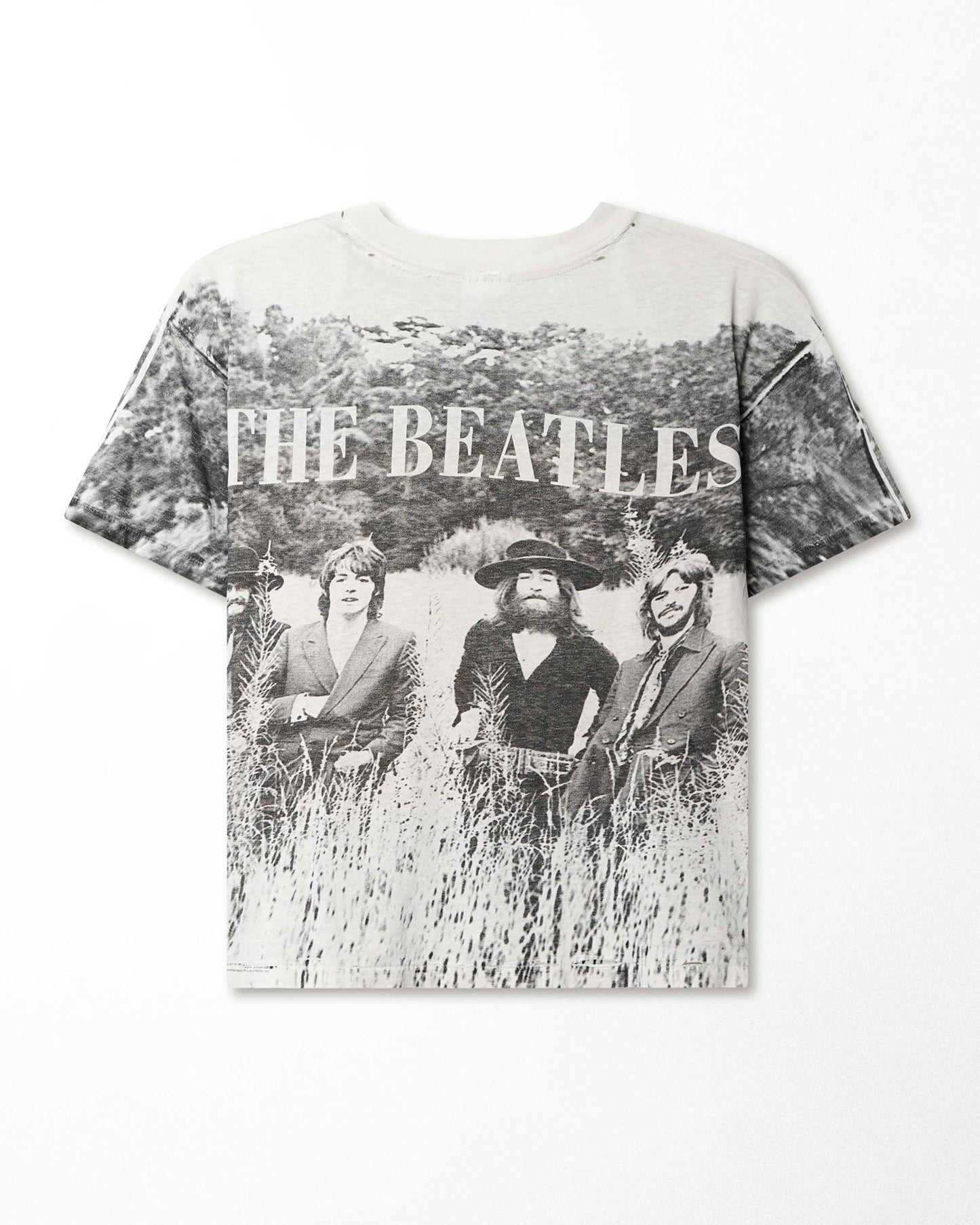 HANES "THE BEATLES" WHITE ALL OVER PRINT T-SHIRT