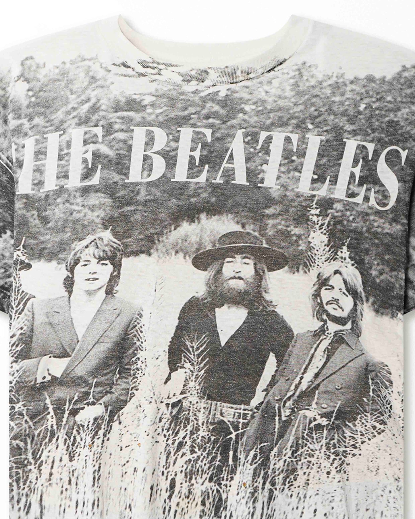 HANES "THE BEATLES" WHITE ALL OVER PRINT T-SHIRT