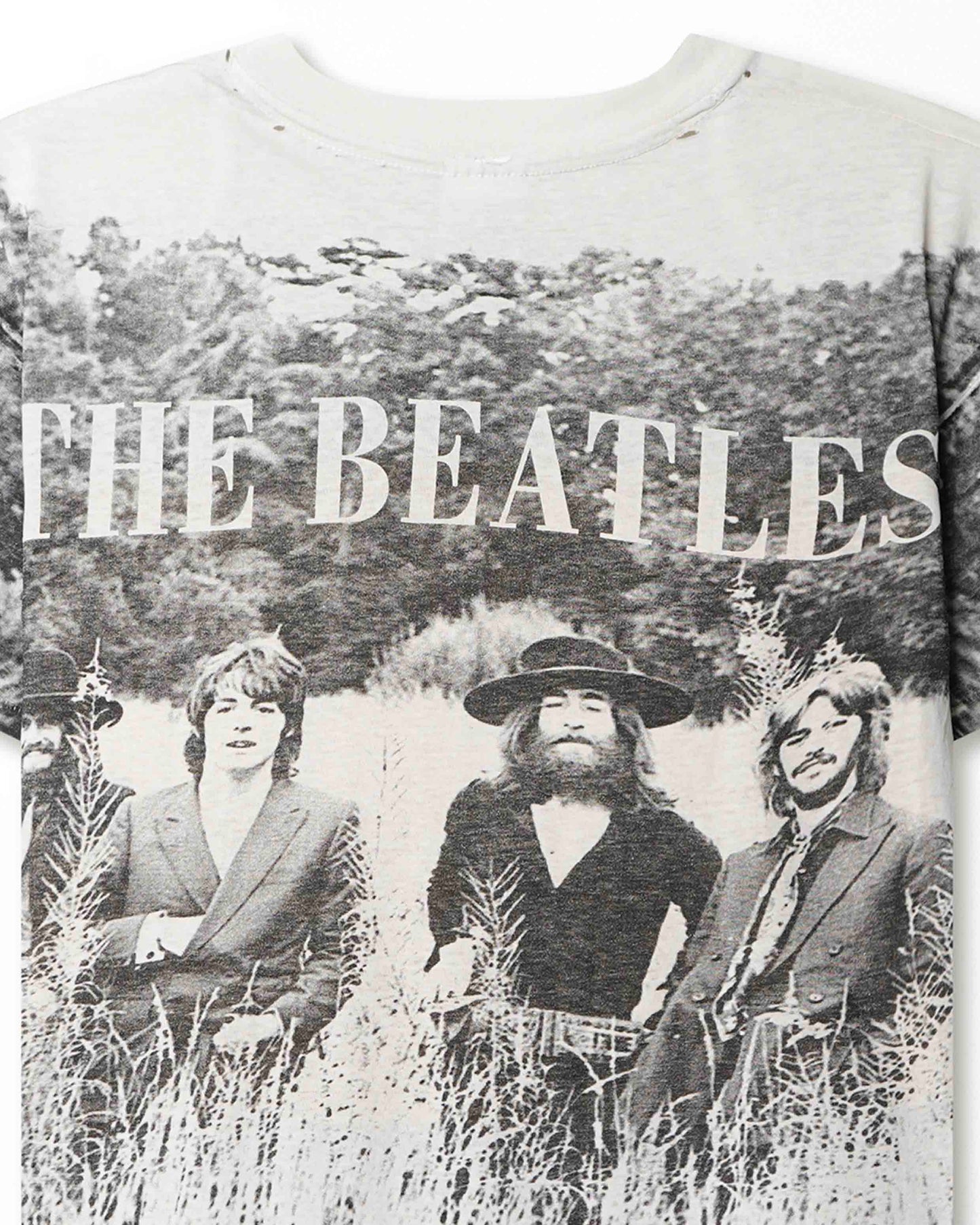 HANES "THE BEATLES" WHITE ALL OVER PRINT T-SHIRT