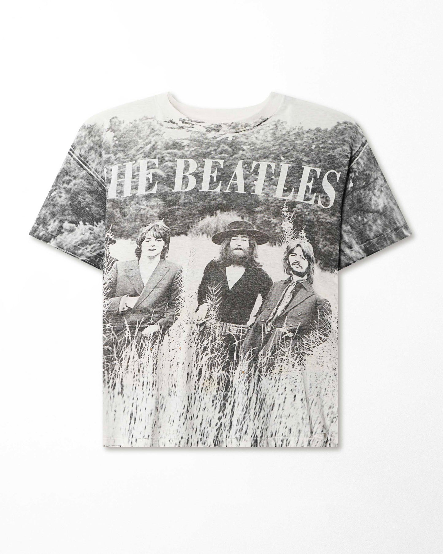 HANES "THE BEATLES" WHITE ALL OVER PRINT T-SHIRT