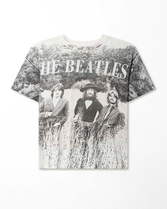 HANES "THE BEATLES" WHITE ALL OVER PRINT T-SHIRT