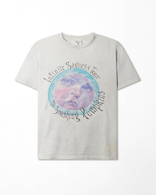 NICE MAN "THE SMASHING PUMPKINS INFINITE SADNESS TOUR" WHITE FADED T-SHIRT