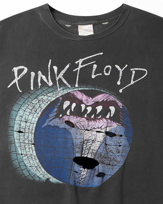 WINTERLAND "PINK FLOYD THE WALL" BLACK FADED DISTRESSED T-SHIRT