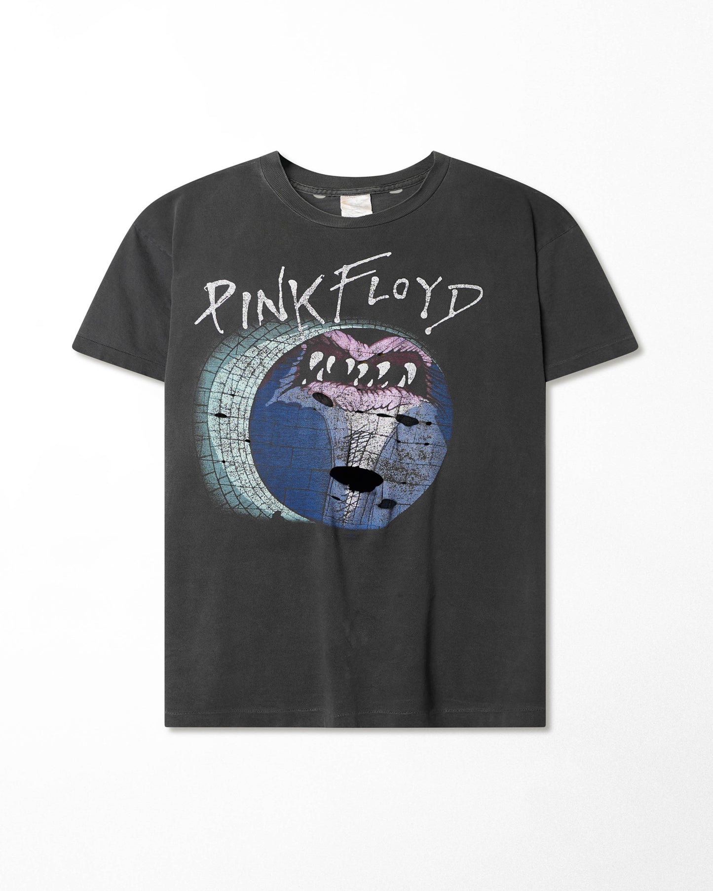 WINTERLAND "PINK FLOYD THE WALL" BLACK FADED DISTRESSED T-SHIRT