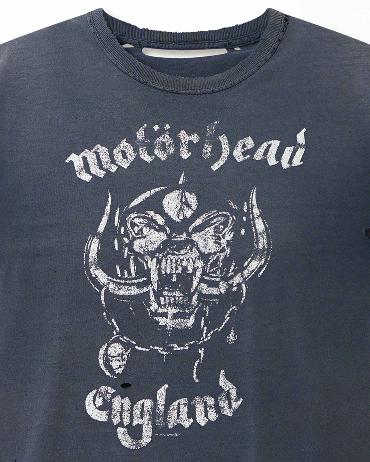 "MOTÖRHEAD" BLUE FADED THRASHED T-SHIRT