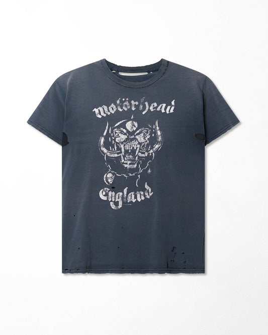 "MOTÖRHEAD" BLUE FADED THRASHED T-SHIRT