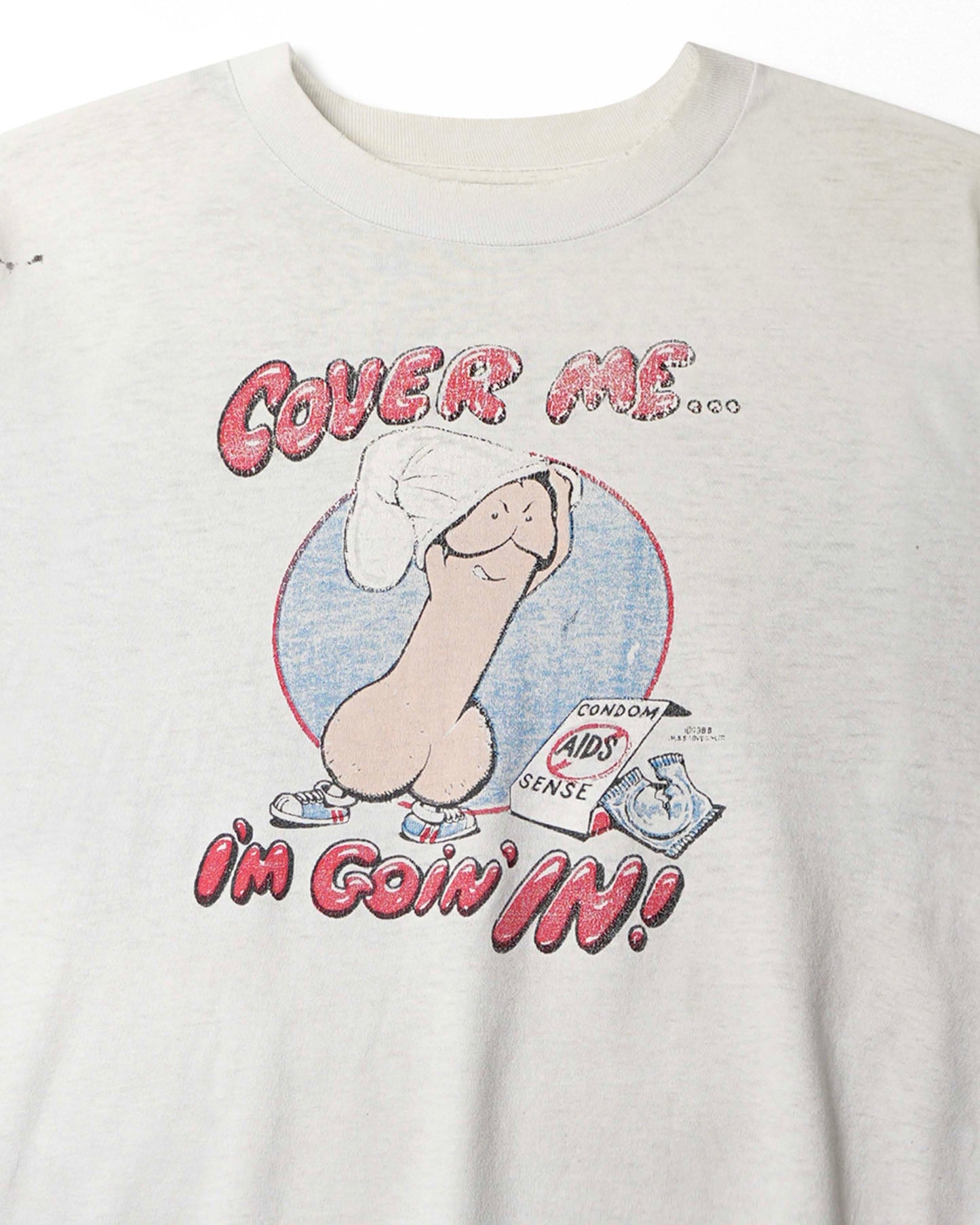 "COVER ME I'M GOIN' IN" WHITE T-SHIRT