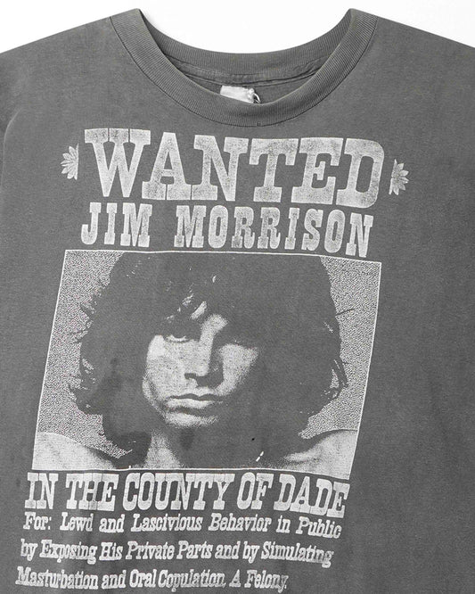"WANTED JIM MORRISON" GREY FADED T-SHIRT