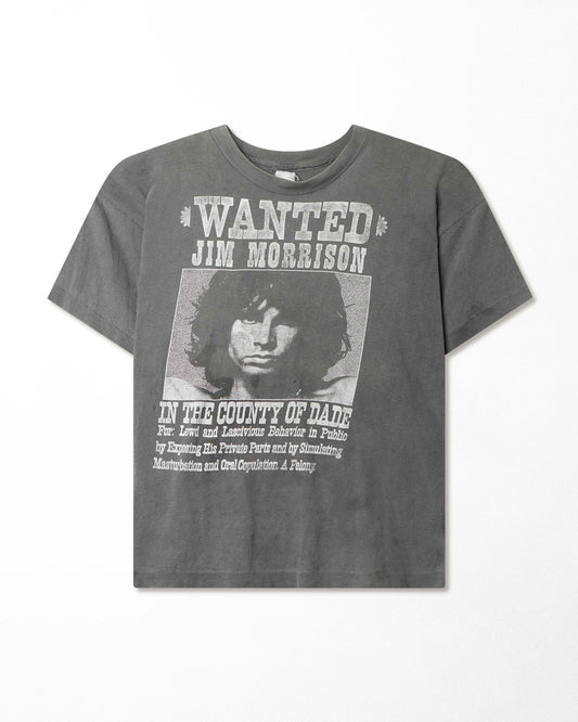 "WANTED JIM MORRISON" GREY FADED T-SHIRT