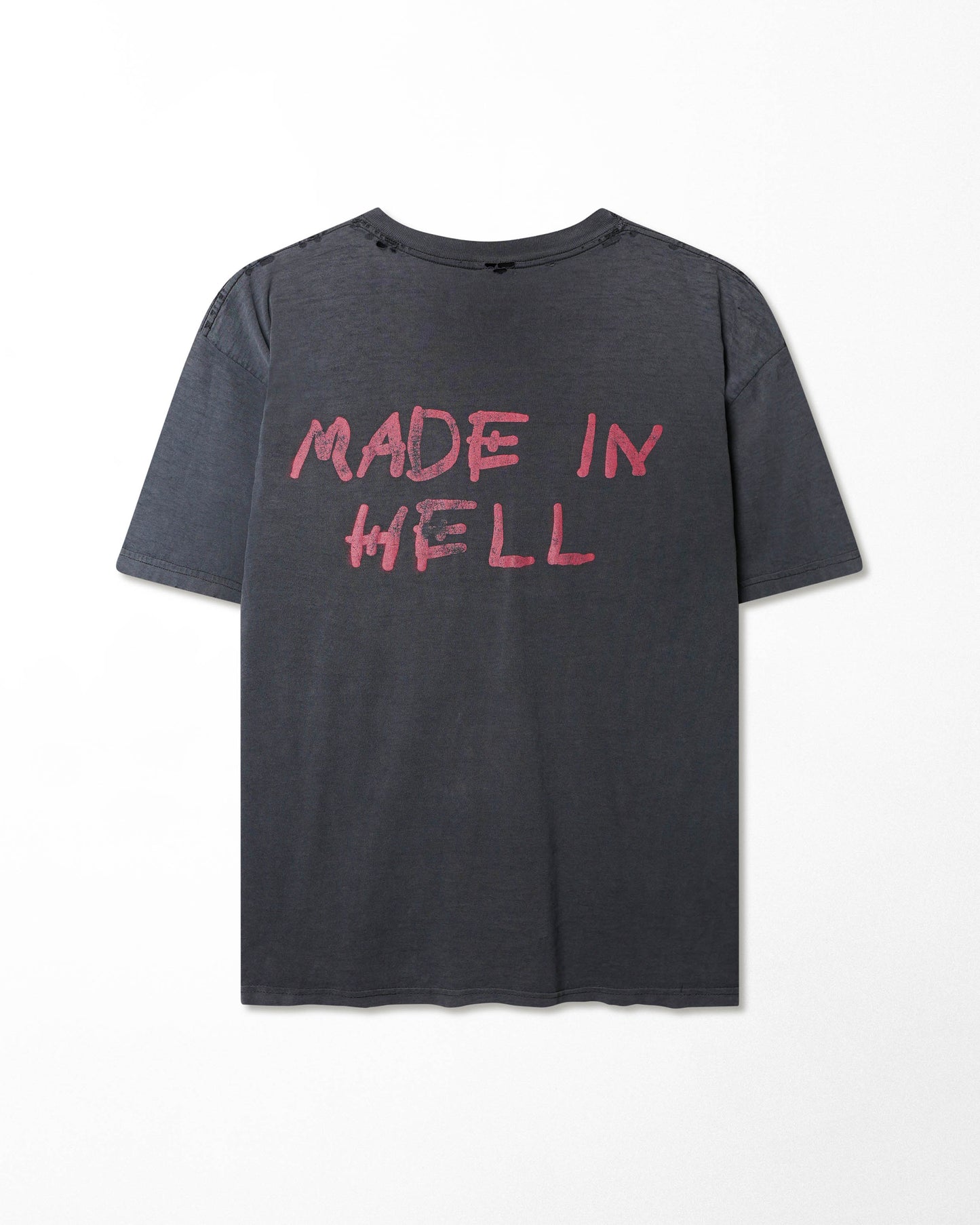 MARK "FRIDAY THE 13TH MADE IN HELL" BLACK FADED DISTRESSED T-SHIRT