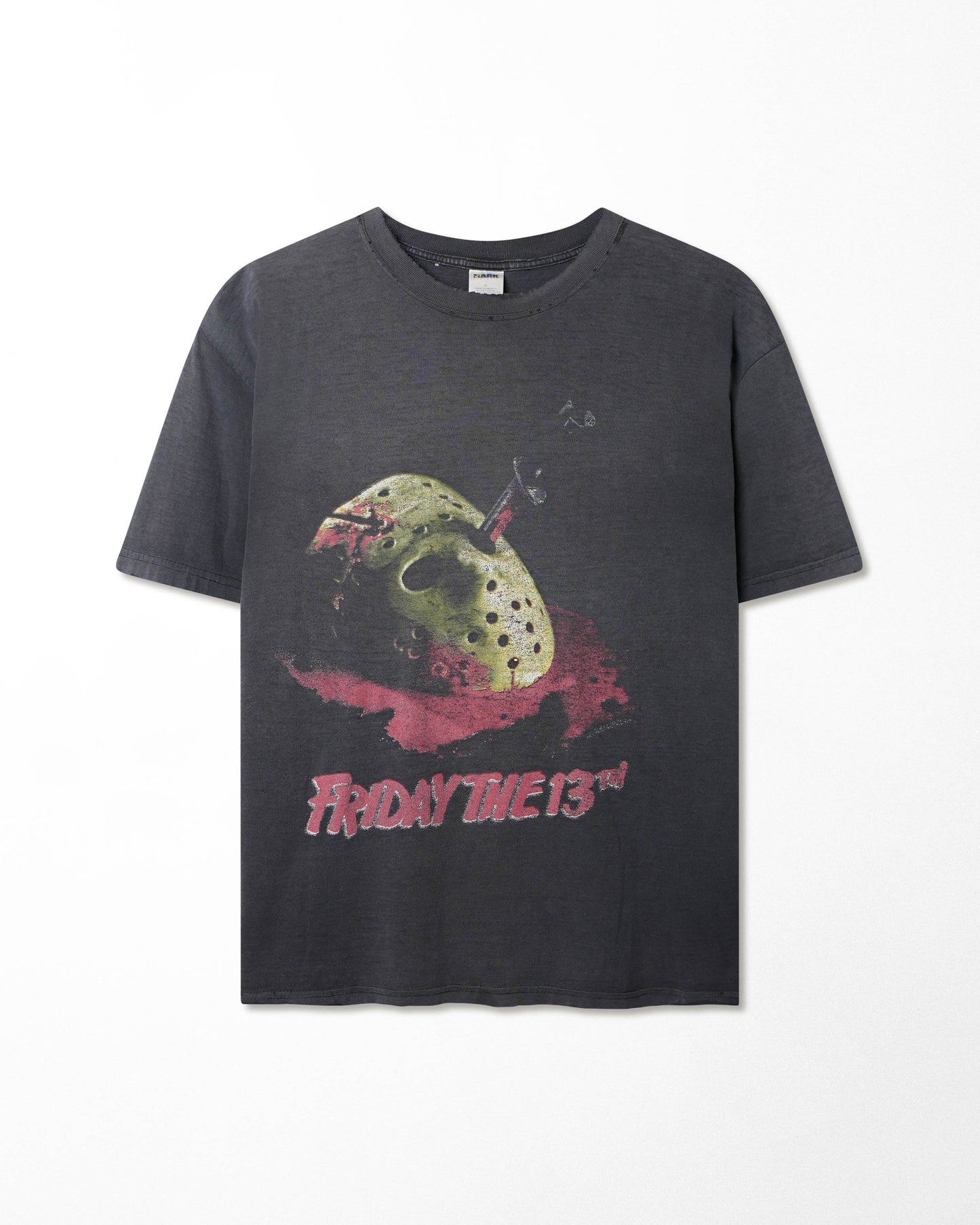 MARK "FRIDAY THE 13TH MADE IN HELL" BLACK FADED DISTRESSED T-SHIRT