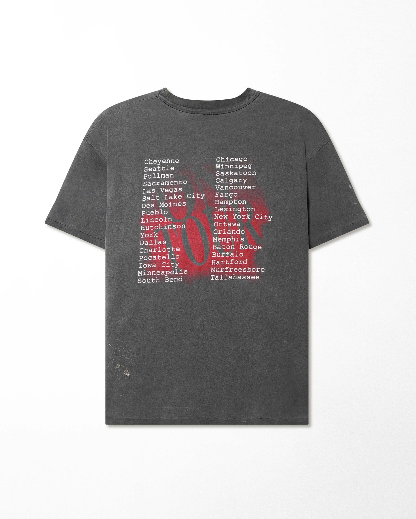 HANES "TOBY KEITH TOUR" BLACK FADED STAINED T-SHIRT
