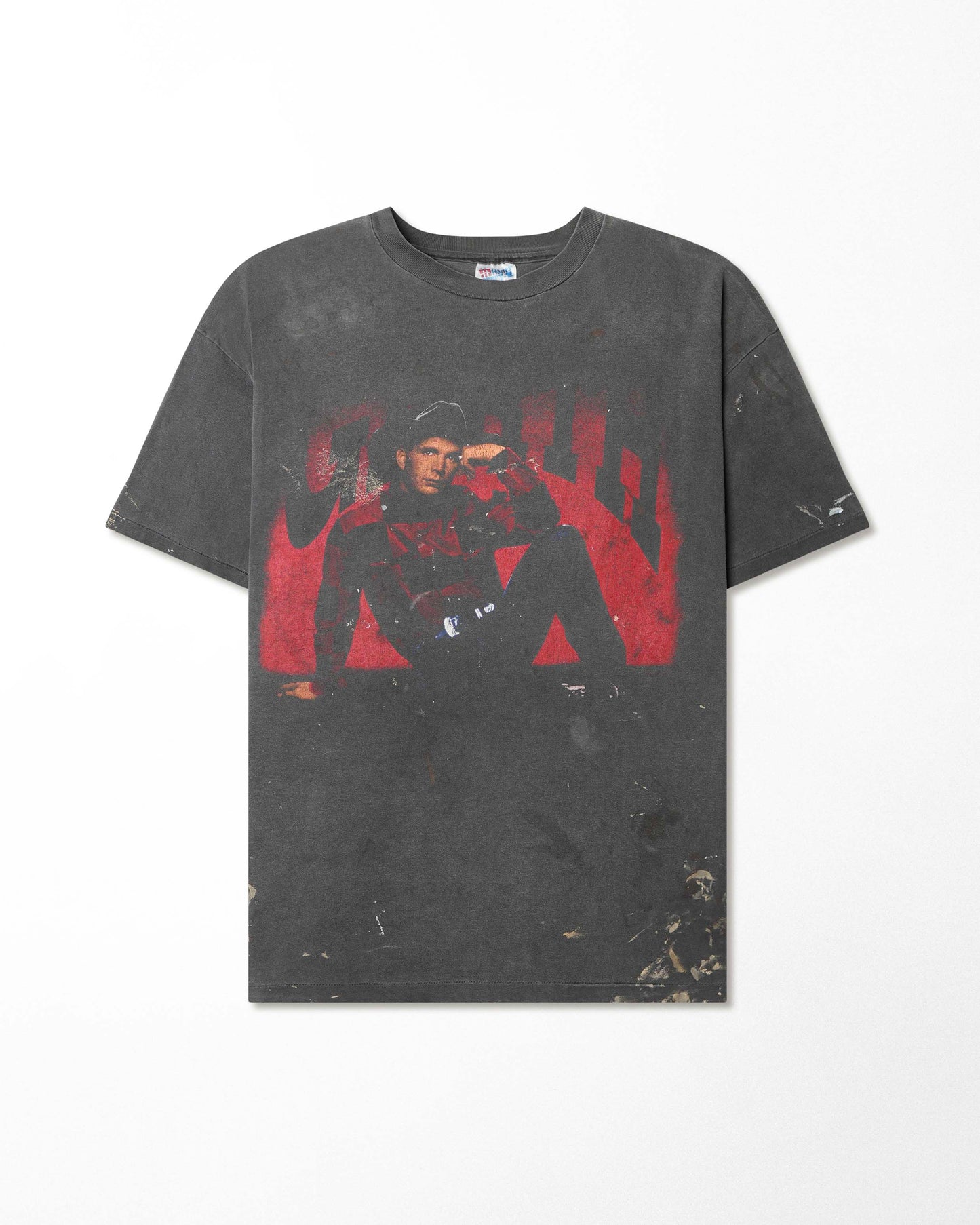 HANES "TOBY KEITH TOUR" BLACK FADED STAINED T-SHIRT