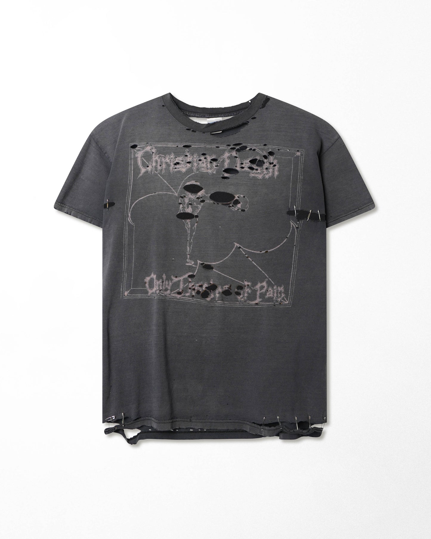 TENNESSEE RIVER "CHRISTIAN DEATH" FADED BLACK THRASHED T-SHIRT