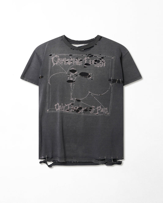 TENNESSEE RIVER "CHRISTIAN DEATH" FADED BLACK THRASHED T-SHIRT