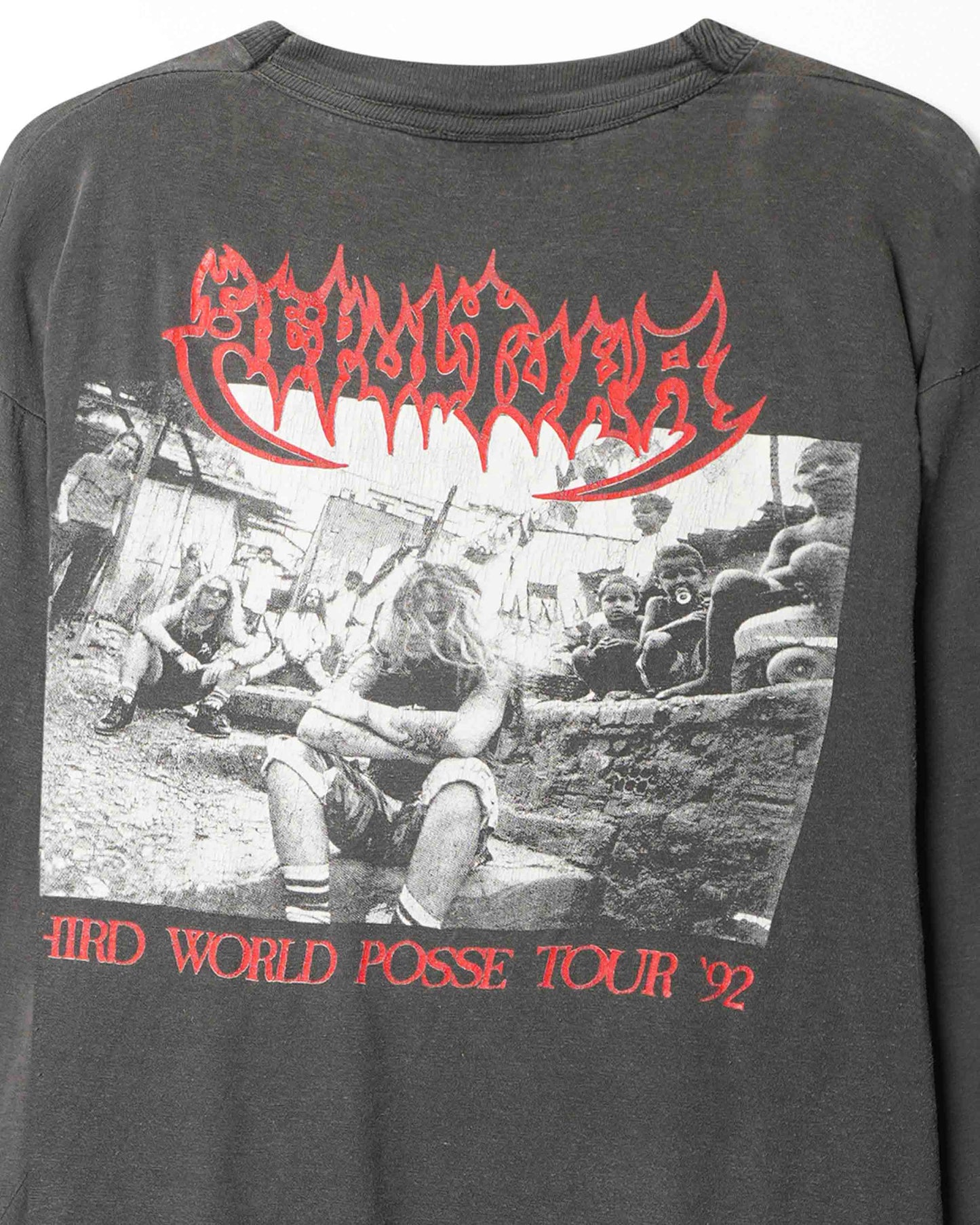 SIERRA TEEZ "SEPULTURA THIRD WORLD POSSE" GRAY FADED LONG SLEEVE T-SHIRT