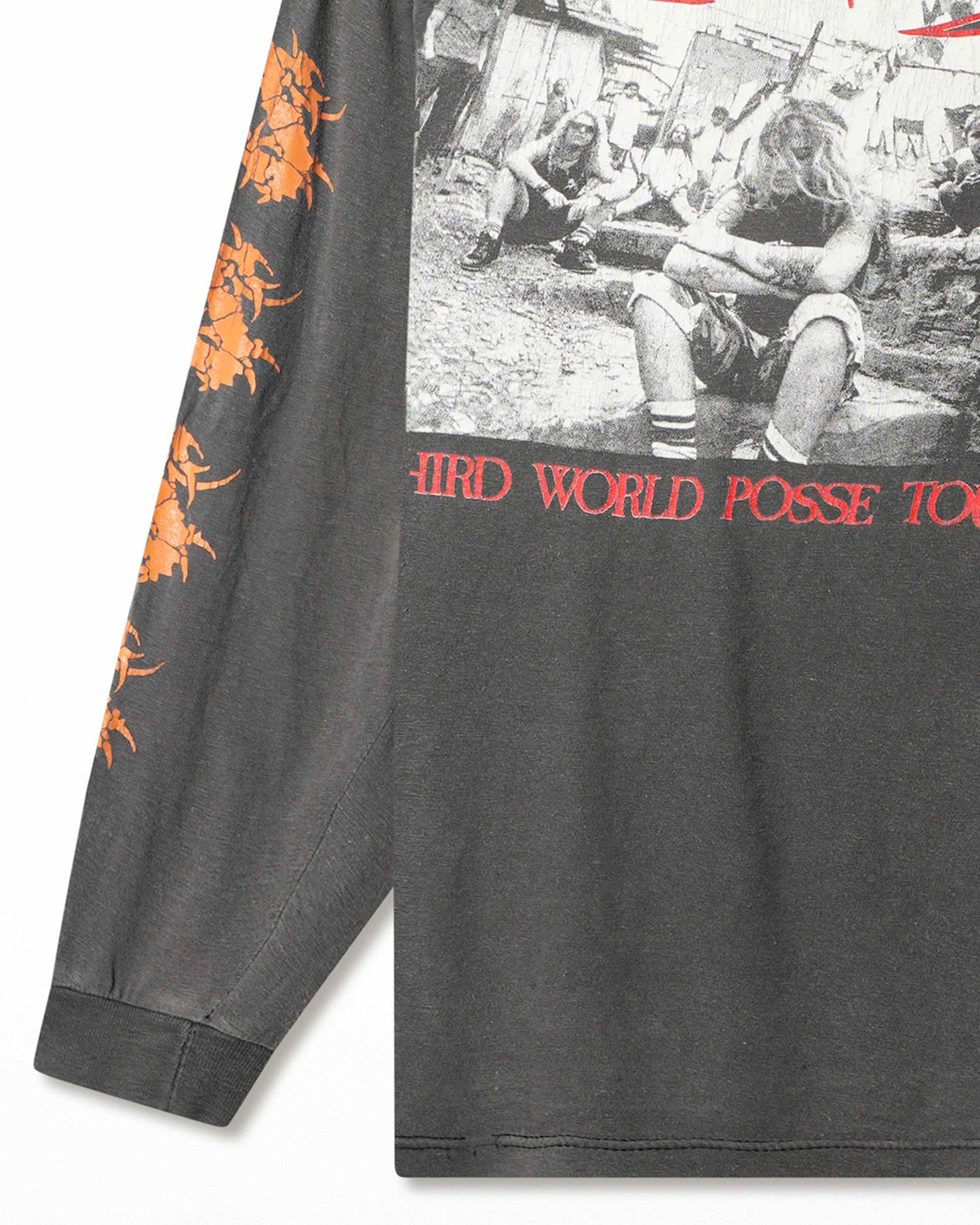 SIERRA TEEZ "SEPULTURA THIRD WORLD POSSE" GRAY FADED LONG SLEEVE T-SHIRT