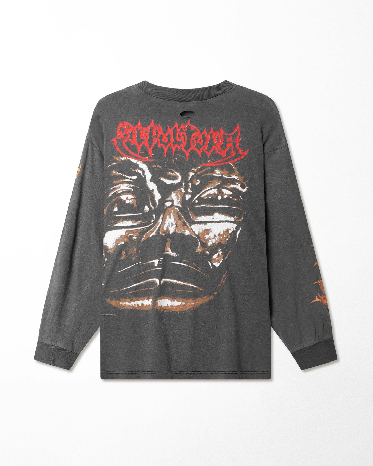 SIERRA TEEZ "SEPULTURA THIRD WORLD POSSE" GRAY FADED LONG SLEEVE T-SHIRT