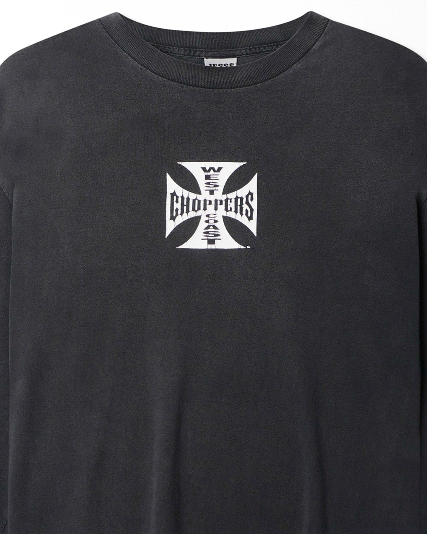 WEST COAST CHOPPERS "CLASSIC LOGO" BLACK FADED LONG SLEEVE T-SHIRT