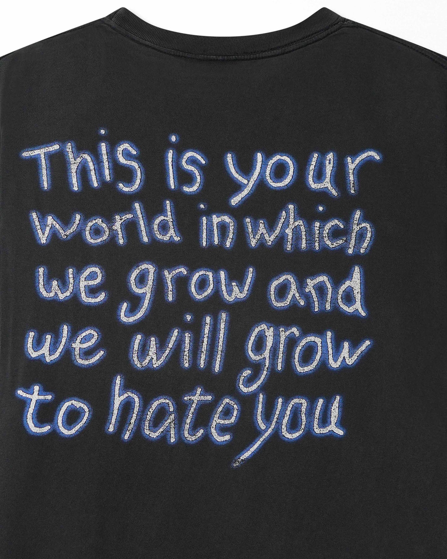 REDWOOD "MARILYN MANSON BLUE FACE" BLACK FADED T-SHIRT