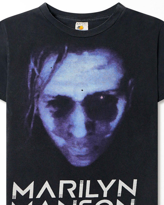 BAY ISLAND "MARILYN MANSON BLUE FACE" BLACK T-SHIRT