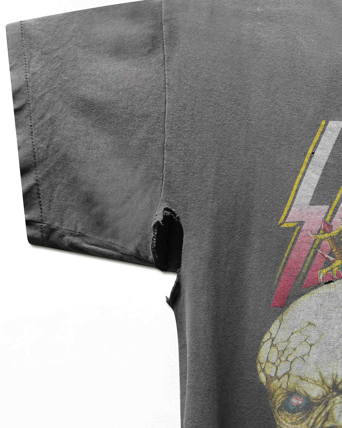 Vintage Brockum "Slayer Clash of the Titans Tour 1991" Grey Faded Destroyed T-Shirt - product view 3