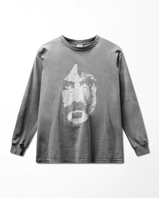 Vintage Delta "Frank Zappa" Grey Faded Long Sleeve T-Shirt - product view 1