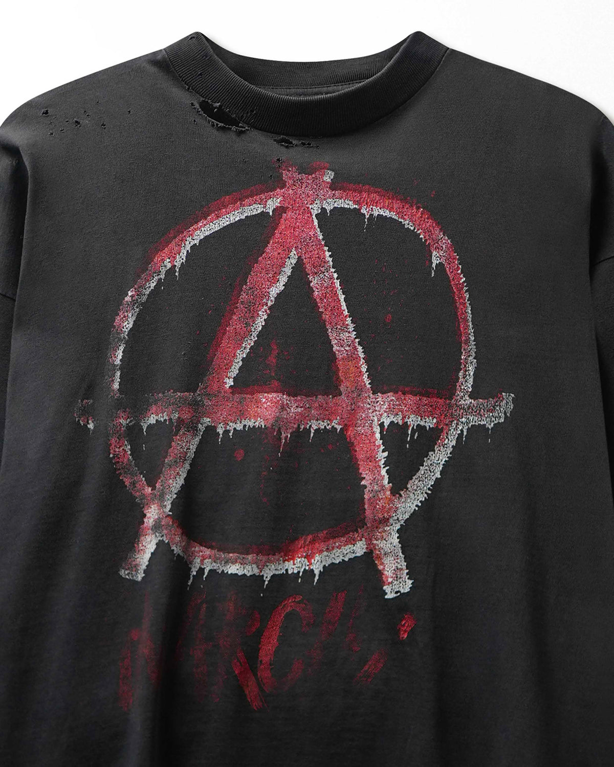 Vintage Badbros "Anarchy in the UK" Black Faded Distressed Long Sleeve T-Shirt - product view 2