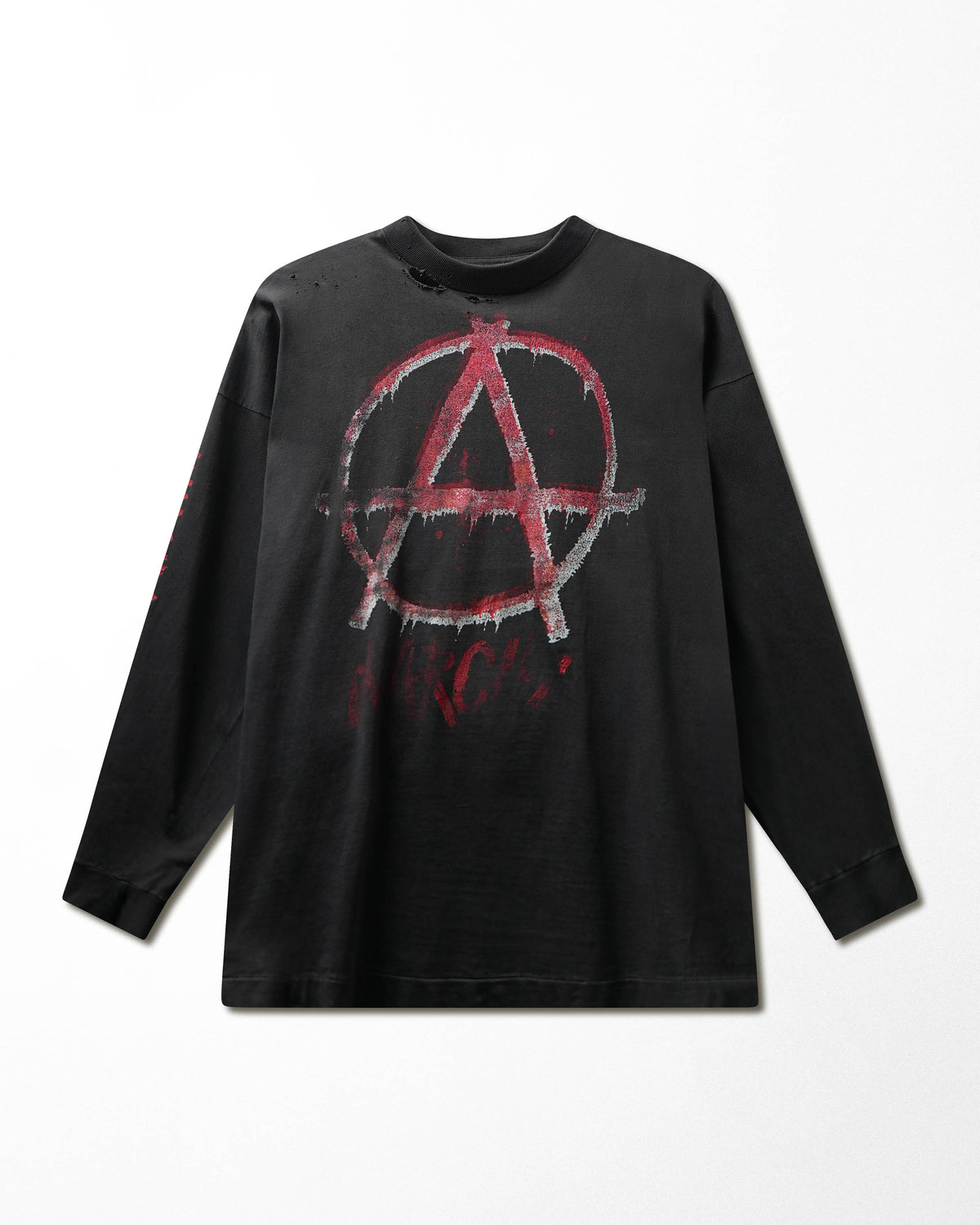 Vintage Badbros "Anarchy in the UK" Black Faded Distressed Long Sleeve T-Shirt - product view 1