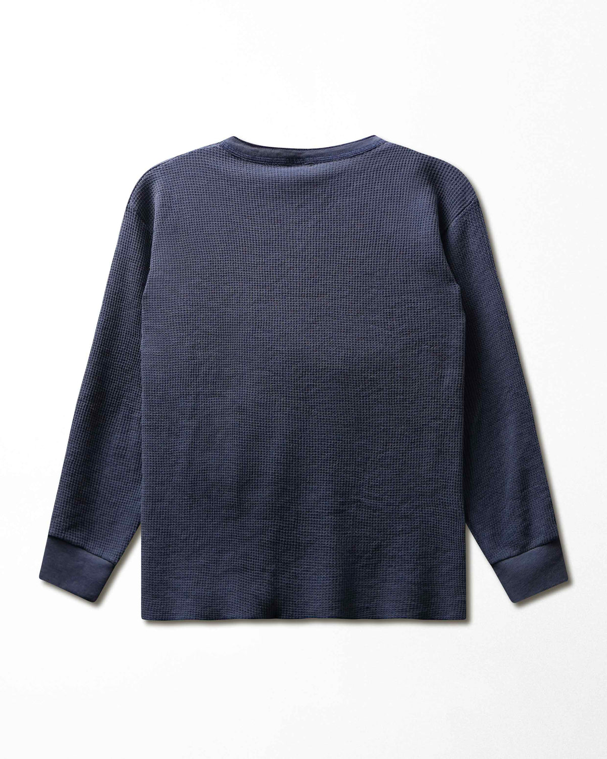 Vintage Fruit of the Loom Navy Faded Waffle Thermal Long Sleeve T-Shirt - product view 3