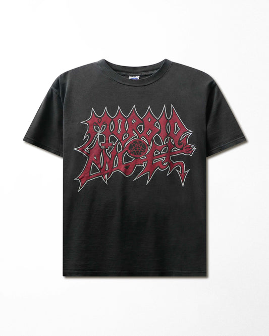 Vintage Cygnus "Morbid Angel Gateways to Annihilation" Black Faded T-Shirt - product view 1
