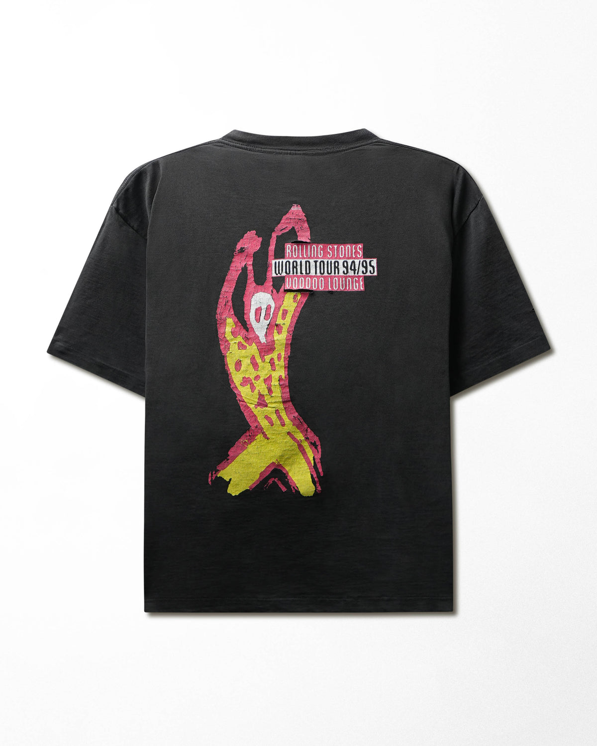 Vintage Brockum "Rolling Stones Voodoo Lounge World Tour 94/95" Black Faded T-Shirt - product view 4