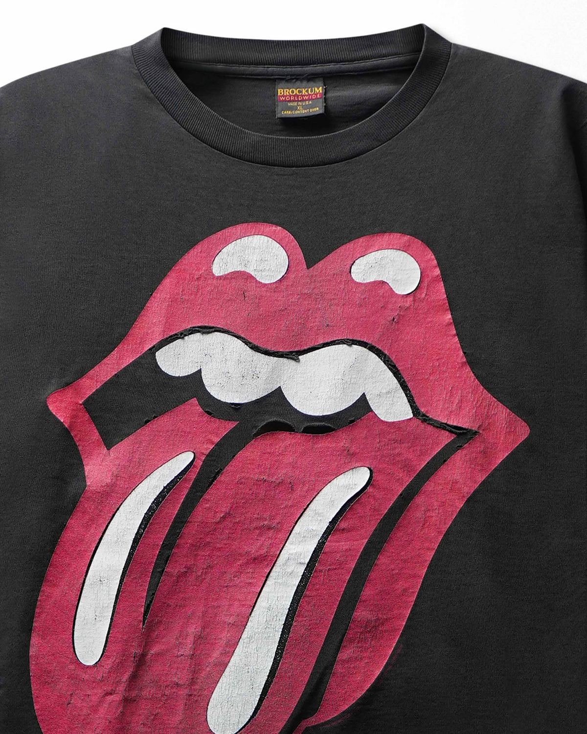 Vintage Brockum "Rolling Stones Voodoo Lounge World Tour 94/95" Black Faded T-Shirt - product view 2
