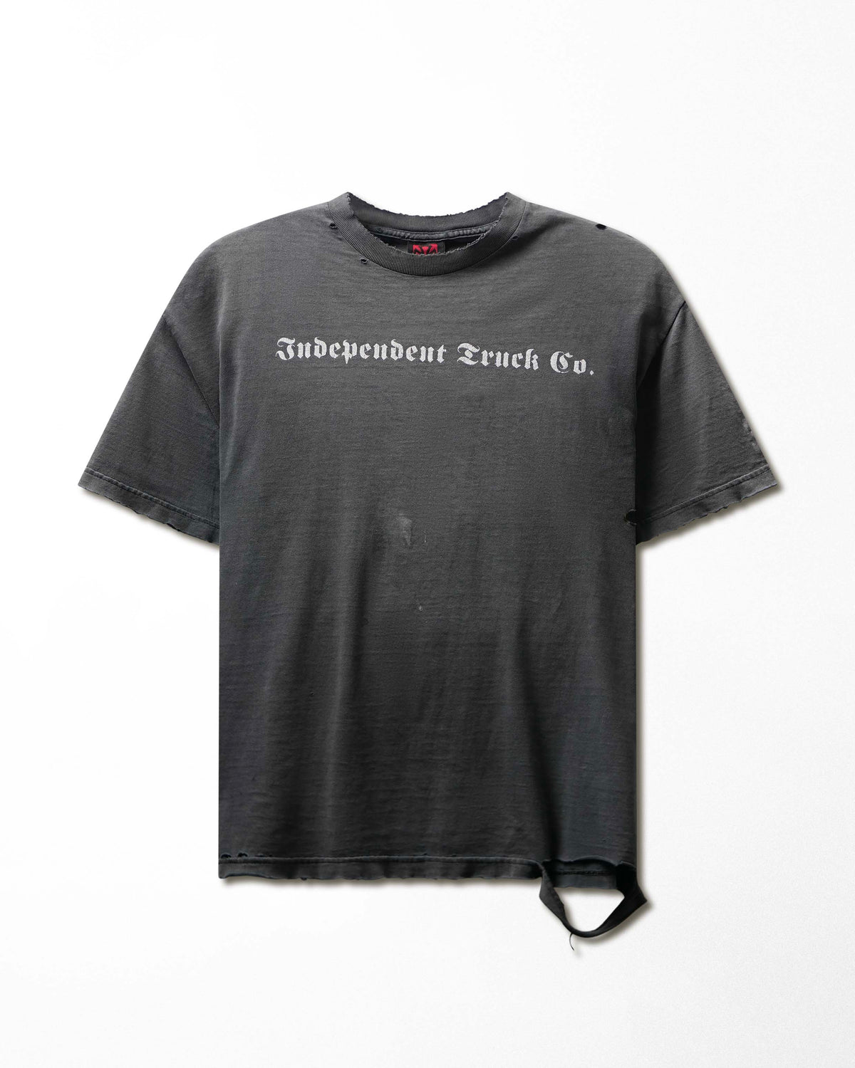 Vintage Independent Black Faded Distressed Iron Cross T-Shirt - product view 1