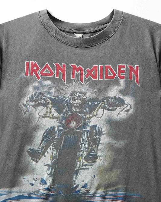 Vintage Iron Maiden "Motorcycle Eddie" Grey Faded T-Shirt - product view 2